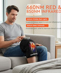 Nourish Nest Knee Massager With Heat And Red Light Cordless Heated Knee Brace With 3 Heat/3 Vibration/5 Light Levels Red Lights With 660Nm & 850Nm 5000Mah Massager For Knee Elbow Shoulder