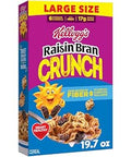 Kellogg's Raisin Bran Crunch Breakfast Cereal, Good Source of Fiber, Large Size, 19.7 oz