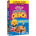 Kellogg's Raisin Bran Crunch Breakfast Cereal, Good Source of Fiber, Large Size, 19.7 oz