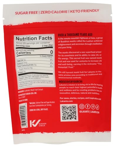 Lakanto, Sweetener Monkfruit Classic, 8.29 Ounce
