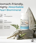 Marine Calcium Bone Density Supplement 3.5X Absorbable Pearl Calcium and Icelandic Marine Algae with Magnesium Vitamin D3 K2 and More Organic Holistic Alternative Astronaut Endorsed 30 Days Supply