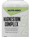 Nutrabio Magnesium Complex Supplement Magnesium Glycinate For Sleep Biglycinate DMagnesium Malate Muscle and Nerve Support For Men And Women 120 Vegetable Capsules
