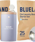 Blueland Complete Laundry Starter Set | Laundry Detergent Tablet Set | Oxi Booster Powder Set | Plastic- & Eco Friendly | Natural Gentle Plant Based