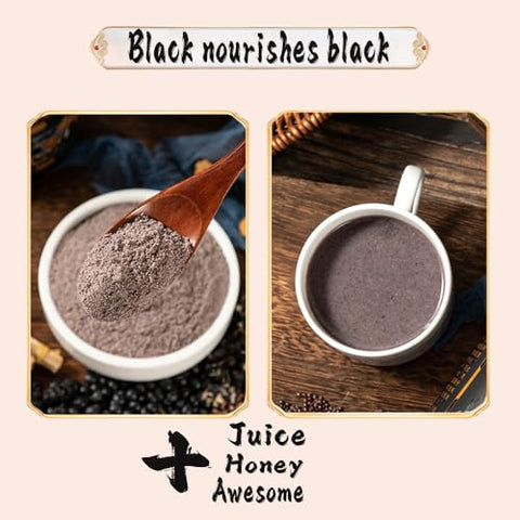 Black Sesame Pasteï¼ŒBlack Sesame Powderï¼ŒBlack sesame walnut mulberry powder,100% black sesame Sesame Seeds Powder, No Sugar, Low Temp Roasted,healthy and nutritious breakfast,convenient food(453g/1 can)