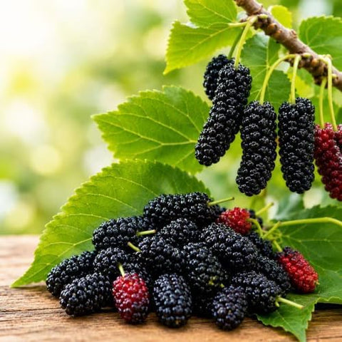 Black Mulberry Seeds for Planting, 100+ Heirloom Non-GMO Morus Nigra Seeds, Fruit Tree Seeds for Home Garden, Easy to Grow, Perennial Outdoor Plantin