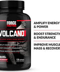 Force Factor Volcano Pre Workout Nitric Oxide Booster Supplement For Men With Creatine And Lcitrulline To Help Boost Nitric Oxide Energy Build Muscle & Improve Blood Flow 120 Count(Pack Of 3)