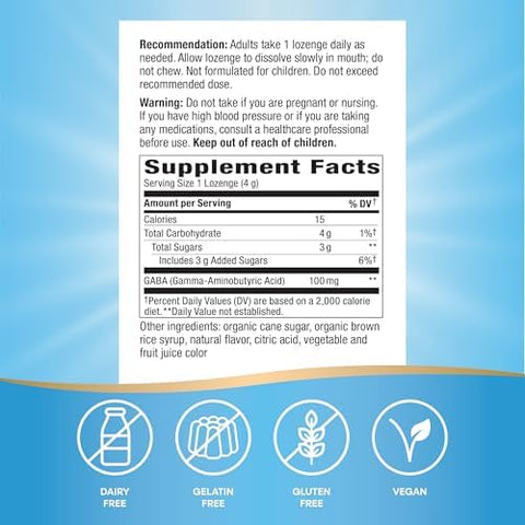 NatureS Way Calm Drops Works Quickly To Help Ease Stress (1) FastActing Gaba Individually Wrapped Lozenges Raspberry Flavored 30 Lozenges