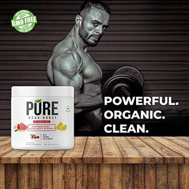 Pure BCAA Boost All Natural Vegan BCAA's+Organic Energy, Phytonutrients and Antioxidants Fuels+Revitalizes Muscle Pre-Workout or Post-Workout - Instantized for Faster Muscle Absorption and Recovery!
