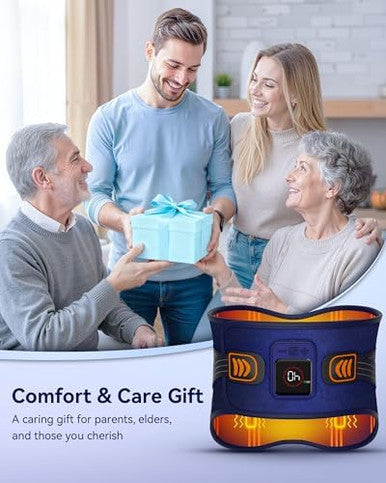 Conlwin 68" Cordless Heating Pad For Back Pain Relief With 5 Heat & 6 Vibration Lower Back Massager With 4D Butterfly Support Portable Heating Pad For Women Men Mom Dad