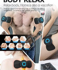 Pawfan Tens Black Unit With 2 PadsEms Microcurrent Mini Massager MachineLow Frequency Multi Function Physiotherapy Instrument Muscle StimulatorFull Body Pain Relief Therapy Device