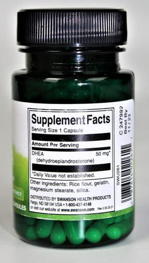 Swanson DHEA - Natural Supplement to Support Healthy Aging - Supports Hormone Balance and Immune Support - Helps Maintain Energy and Drive - (120 Capsules 50mg Each) 2 Pack