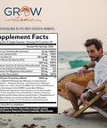 Grow Vitamin Adrenal Stress Advanced Formula, Organic Ksm-66 Ashwagandha With Alphawave L-Theanine, 5-Htp, Magnesium Blend - Everyday Stress Relief, Mood Support, Cognitive, Brain Health, 90 Capsules