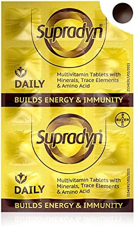 SupradynS Daily Multivitamin Tablets for Men and Women with Essential Zinc 12 Vitamins 5 Trace Elements for Daily Immunity and Energy 150 Tablets
