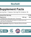 Macuhealth Magnesium Glycinate & L Threonate 90 Capsules 145Mg