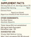 Agaricus Blazei A120 (2pcs) Alcohol Herbal Extract Tincture, Concentrated Liquid Drops Natural Agaricus Blazei (Agaricus blazei murill) Dried Mushroom (2x4 fl oz)