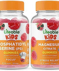 Lifeable Phosphatidylserine (Ps) Kids + Magnesium Kids Gummies Bundle Great Tasting Vitamin Supplement Gluten Gmo Chewable Gummy