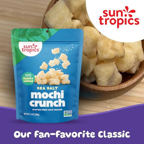 Sun Tropics Mochi Snack Bites Sea Salt Dairy Free Gluten Free 3.5 Oz (Pack of 12)