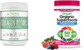 Primal Kitchen Collagen Peptides Unflavored Collagen Powder 1.2 Pounds & Orgain Organic Greens Powder + 50 Superfoods Berry - 1 Billion Probiotics For Gut Health