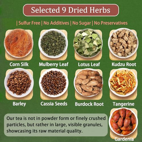 Hee Creek Lipid and Sugar Control Tea 15.87oz/450g (90 bags) Natural Balance Herbal Tea Corn Silk Mulberry Leaf Tea Lotus Leaf 9 Dried Herbs Sugar Lower Ã©â„¢ÂÃ¨â€žâ€šÃ©â„¢ÂÃ§Â³â€“Ã¨Å’Â¶ Ã¤Â¸â€°Ã©Â«ËœÃ¨Å’Â¶ Ã¤Â¹ÂÃ¥â€˜Â³Ã¨Ââ€°Ã¦Å“Â¬
