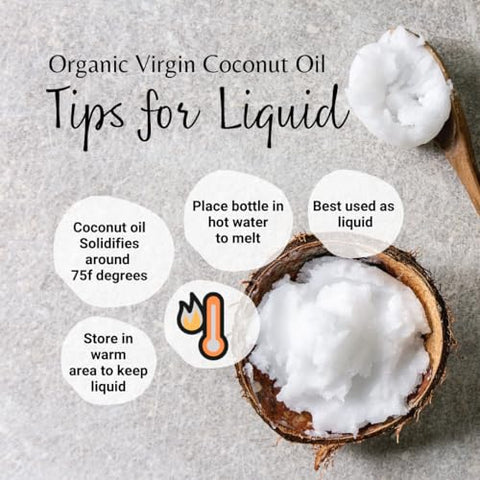Tropicana Virgin Coconut Oil USDA Organic 8.45 fl. oz. Whole Kernel Cold-Pressed Coconut Oil Hexane-Free Not-Hydrogenated Great for Hair & Skin with Delicious Light Coconut Flavor & Aroma