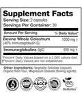 Feelgood Superfoods Bovine Colostrum Capsules 60 Capsules 2000Mg