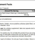 Swanson White Willow Bark Extract - Promotes Joint Support and Muscle Relief - Standardized to 15% Salicin - Natural Supplement with No Stomach Irritation - (120 Capsules 500mg Each)