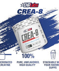 EHP Labs CREA 8 Creatine Monohydrate Powder Unflavored Creatine Powder for Muscle Growth Increased Strength Enhanced Energy Output and Improved Performance 100 Servings 500g