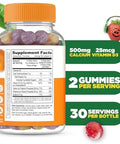 Lifeable Kids Calcium Gummies With Vitamin D3 500 Mg Calcium With Vitamin D3 1000 Iu Great Tasting Calcium Supplement For Kids For Bone Health And Teeth Growth 60 Gummies