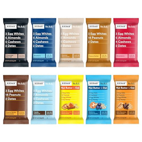 RXBAR Protein Bars, Snack Bars, Variety Pack (10 Count)