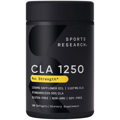 Max Potency CLA 1250 180 Softgels with 95 Active Conjugated Linoleic Acid Weight Management Supplement for Men and Women NonGMO Soy Gluten