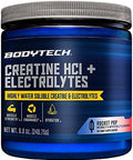 Bodytech Creatine Hcl + Electrolytes Powder Highly Watersoluble & Bioavailable Supports Hydration & Performance Rocket Pop (8.8 Oz 75 Servings)