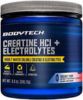 Bodytech Creatine Hcl + Electrolytes Powder Highly Watersoluble & Bioavailable Supports Hydration & Performance Rocket Pop (8.8 Oz 75 Servings)