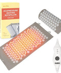 Homlyns Heated Acupressure Mats - 3 Heat Levels With 2 Hours Auto Off Heating Acupuncture Mat Full Body Massage For Pain Relief Pad In Grey