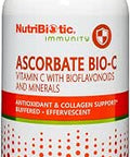 NutriBiotic Ascorbate BioC Effervescent Vitamin C Powder With Lemon Bioflavonoids and Minerals Calcium Magnesium Zinc Selenium and More Bioavailable Antioxidant and Collagen Support Vegan 16 Oz