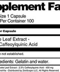 Terravita Artichoke Leaf Extract - 2.5% Caffeoylquinic Acid - 450 Mg (100 Capsules, Zin: 516208)