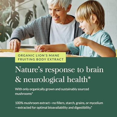 Gaia Herbs Lion'S Mane Mushroom Natural Brain Support Supplement Made With Organic Lion'S Mane Mushrooms From Gluten Soy & Dairy 60 Vegan Gummies (30 Servings)
