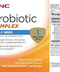 Gnc Probiotic Complex Daily Need With 1 Billion Cfus, 100 Capsules, Daily Probiotic Support