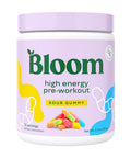 Bloom Nutrition High Energy Pre Workout Powder Amino Energy with Beta Alanine Ginseng & L Tyrosine Natural Caffeine Powder from Green Tea Extract Sugar Free & Keto Drink Mix (Sour Gummy)