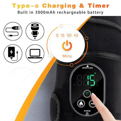 Atlodas Knee Heating Pad Knee Massager With Heat And Vibration Heating Pad For Knee Massage Heated Knee Brace Wrap For Shoulder Elbow Knee Keep Knee Warmer Stress Relief