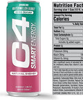 C4 Smart Energy Drink - Sugar Free Performance Fuel & Nootropic Brain Booster, Coffee Substitute or Alternative | Watermelon Burst 12 Oz - 12 Pack