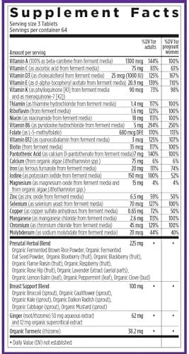 Chapter Advanced Perfect Prenatal Vitamins, 270Ct, Made With Organic, Non-Gmo Ingredients For Healthy Baby & Mom - Folate (Methylfolate), Whole-Food Fermented Iron, Vitamin D3 + Ginger