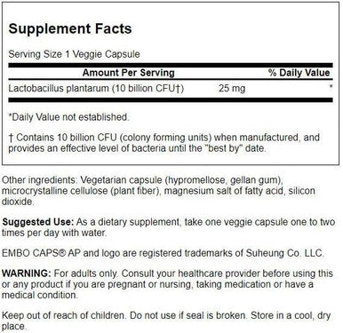 Swanson L. Plantarum - Digestive Supplement Promoting Gastrointestinal Balance & Bowel Regularity - Natural Formula to Help Reduce Bloating - (30 Veggie Capsules) 2 Pack