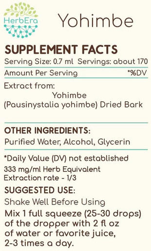 Yohimbe A120 (2pcs) Alcohol Herbal Extract Tincture, Super-Concentrated Wildcrafted Yohimbe (Pausinystalia yohimbe) Dried Bark (2x4 fl oz)