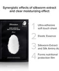 JMsolution Water Luminuous Silky Cocoon Black- Korean Skincare Facial Mask - Silkworm extract amino acid -Nutrition Moisturization Synergy - 10 sheets for sensitive skin (Silky Cocoon)