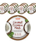 Purederm Coconut Essence Mask (12 Pack) - Coconut Extracts, Collagen, And Vitamin E To Make Your Skin Smooth And Clear
