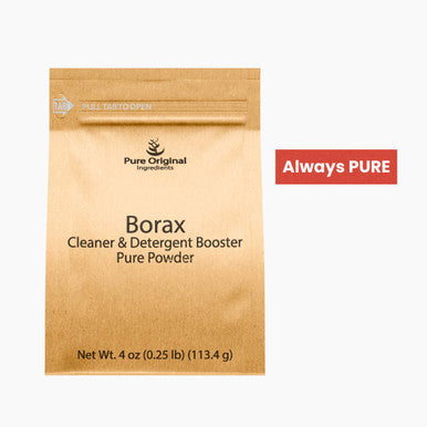 PURE ORIGINAL INGREDIENTS Borax (4 Oz) Sodium Borate, Multipurpose Cleaning Agent, Ideal Slime Ingredient
