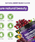 Nad+, Resveratrol, Berberine, & Biotin Anti-Aging Gummy - Hair, Skin, Nails & Joint Supplement - Collagen Peptides, Keratin, Zinc, Vitamin K2 & D3 Gummies - Regeneration - Vegan - Made In Usa 60 Count