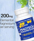 NATURAL STACKS MagTech Magnesium Complex for Women & Men - 3 Forms of Magnesium: Glycinate Magtein L-Threonate & Taurate - 200mg Chelated Complex - Support for Relaxation & Brain Health