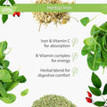 Buried Treasure Herbal Iron 48 Servings Liquid Iron And Herbal Supplement Vitamin C & B Complex Vitamins Ironrich Greens Vegan Iron For Men And Women