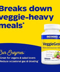 Enzymedica Veggiegest Digestive Enzymes For Vegan Vegetarian And Raw Diets Prevents Gas And Bloating 90 Count